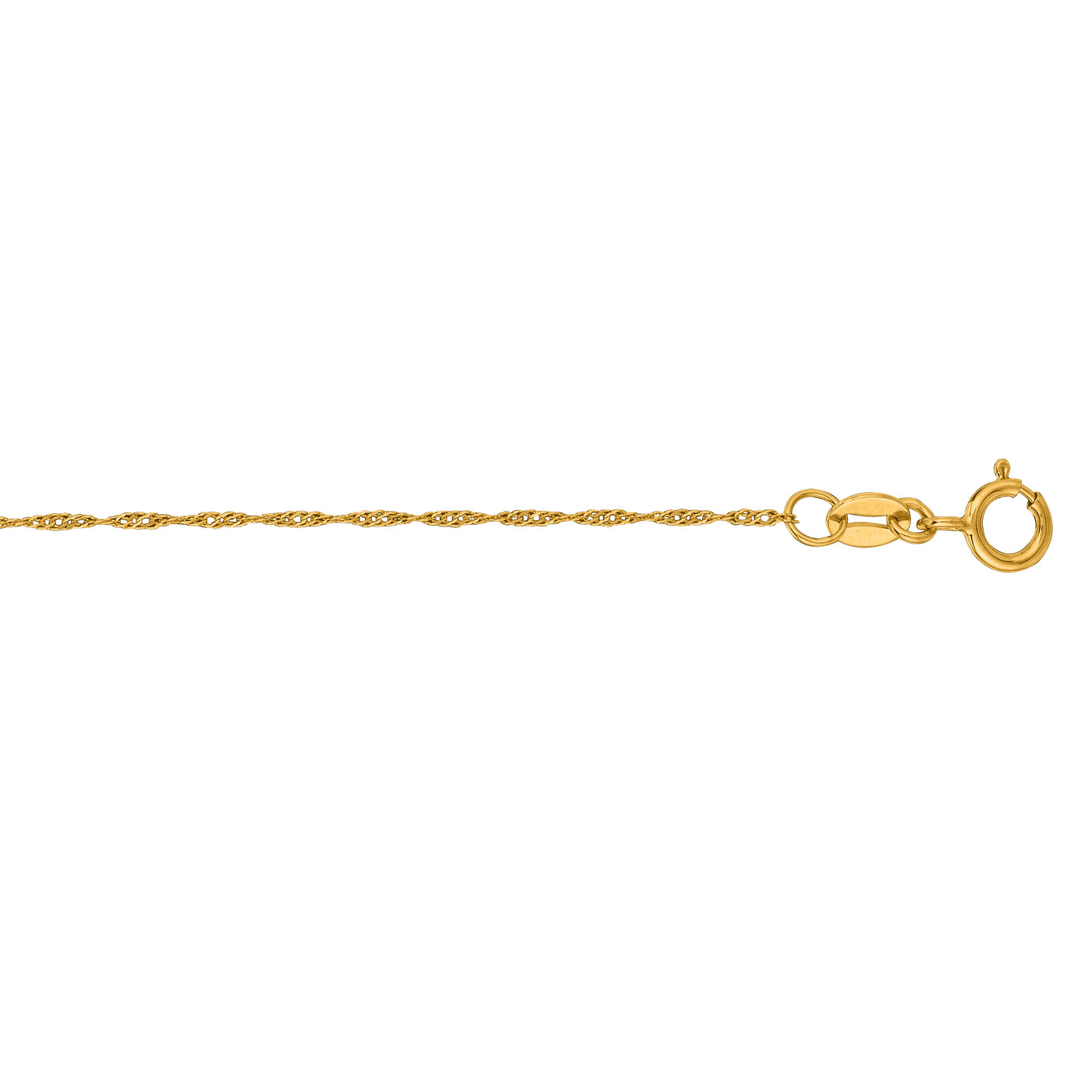 10K Gold .8mm Singapore Chain