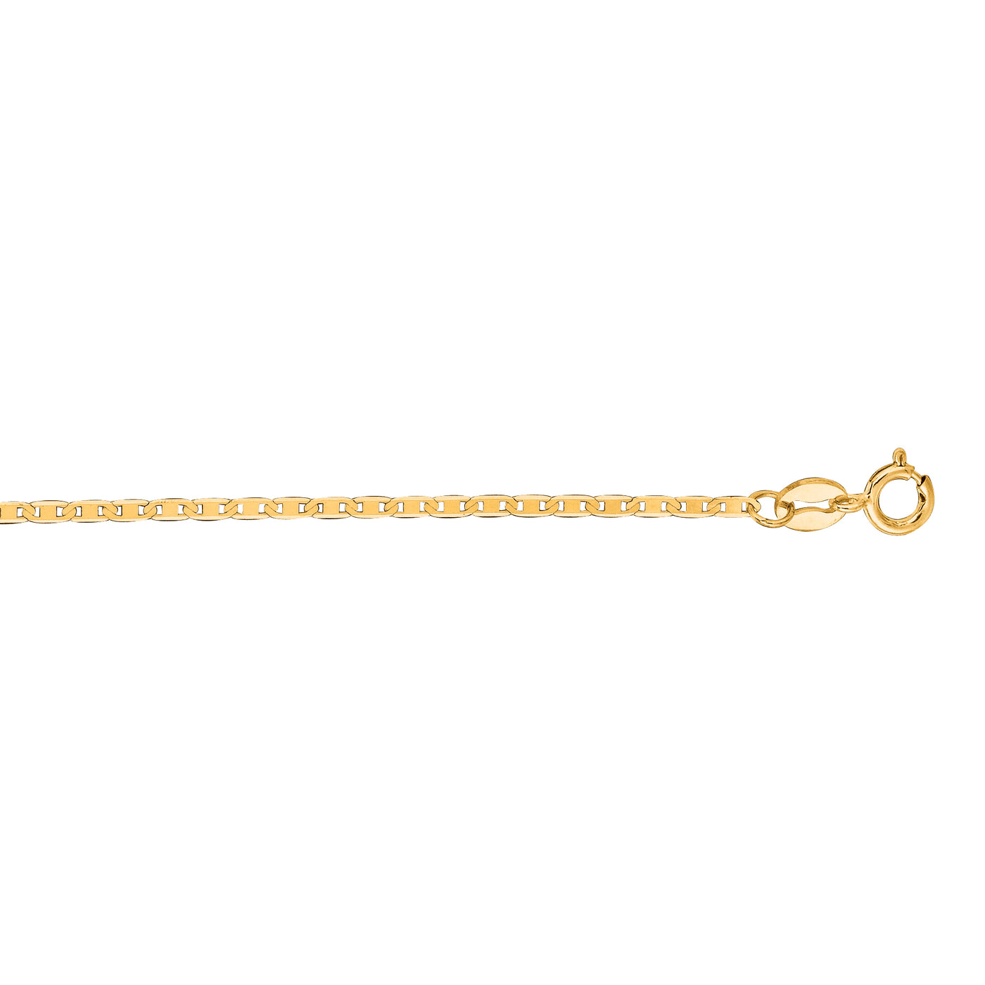 10K Gold 1.2mm Mariner Chain