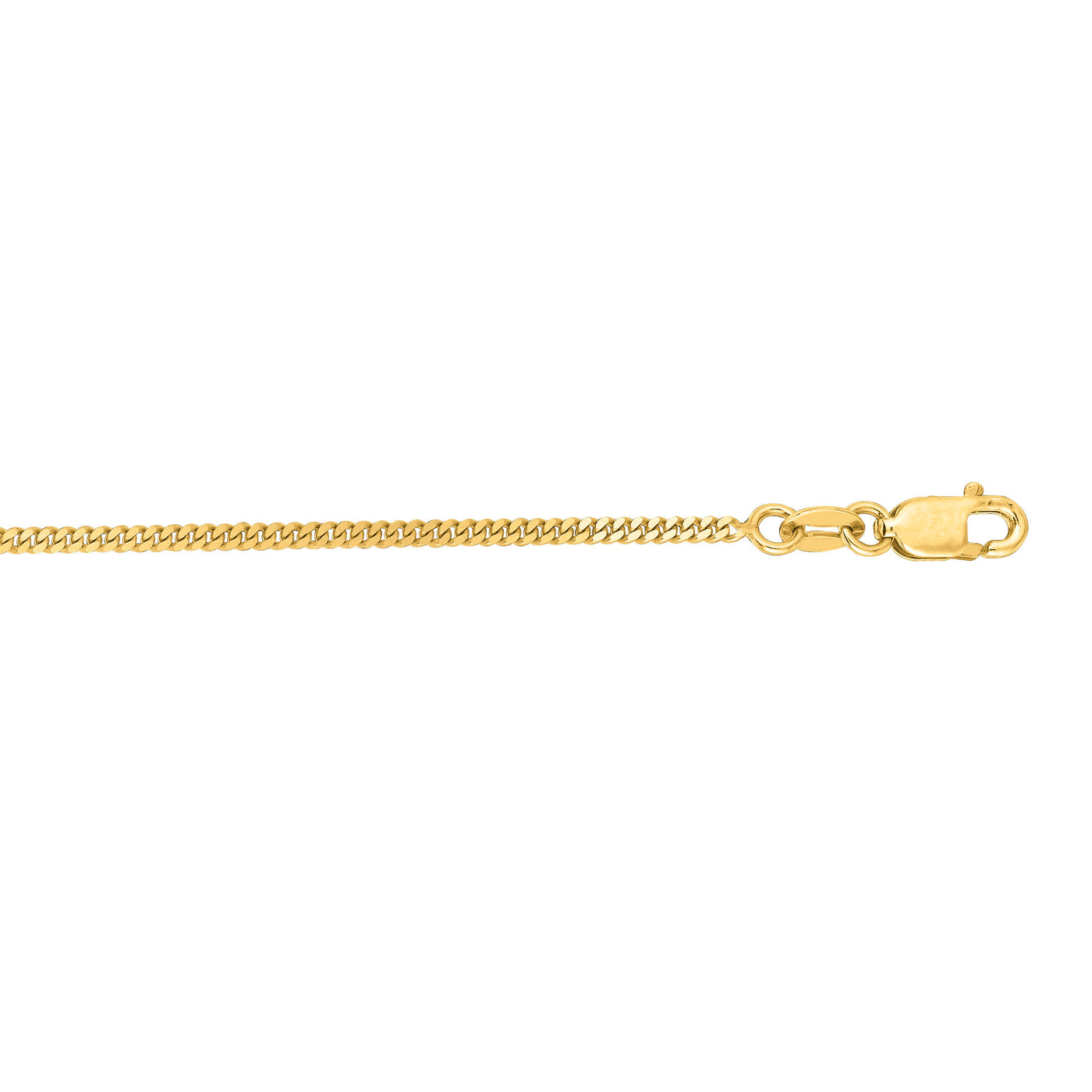 10K Gold 1.4mm Gourmette Chain