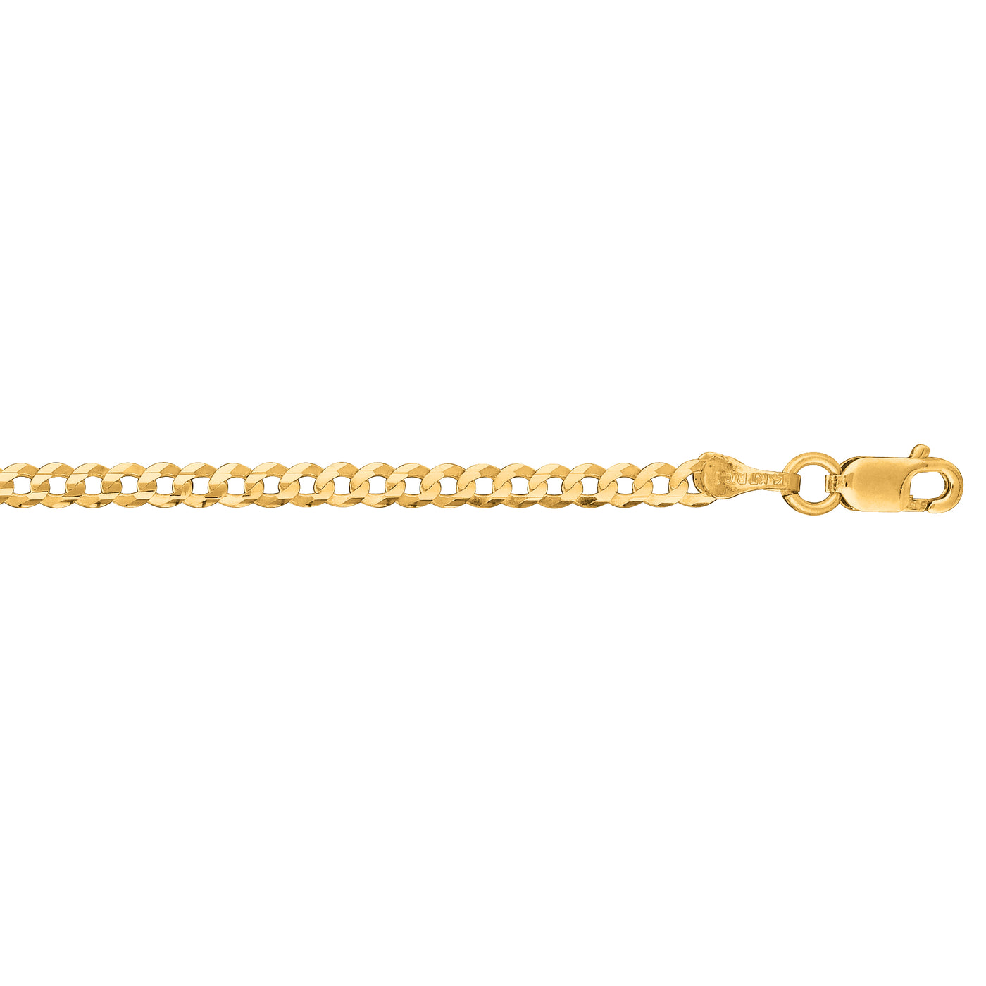 10K Gold 2.8mm Comfort Curb Chain