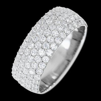 10K White Gold band with 88 Round Lab Grown Diamond having TCW-1.32