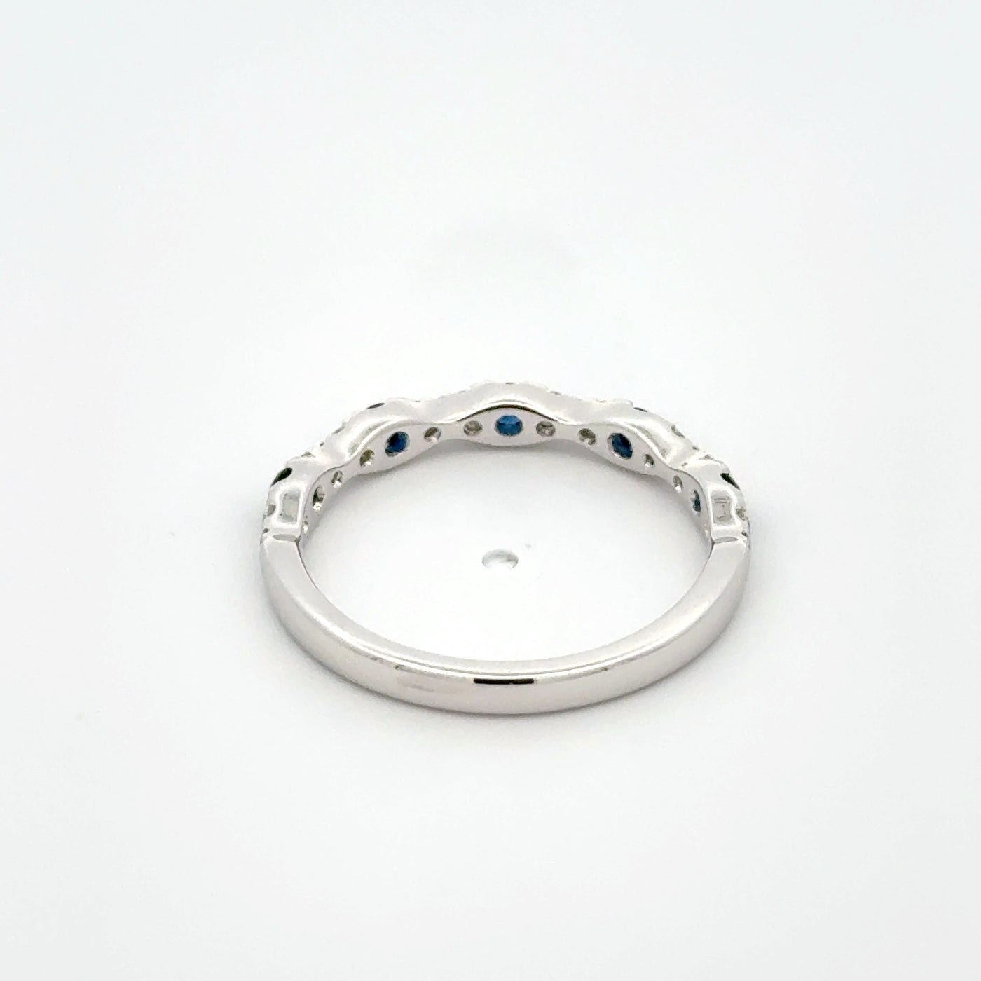 Blue Sapphire and Diamond Band