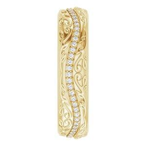 14K Yellow 1/4 CTW Natural Diamond Band