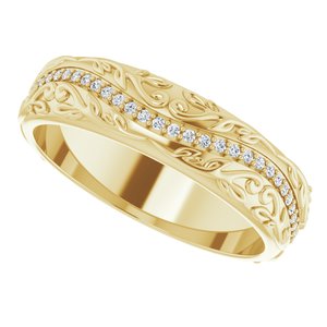 14K Yellow 1/4 CTW Natural Diamond Band