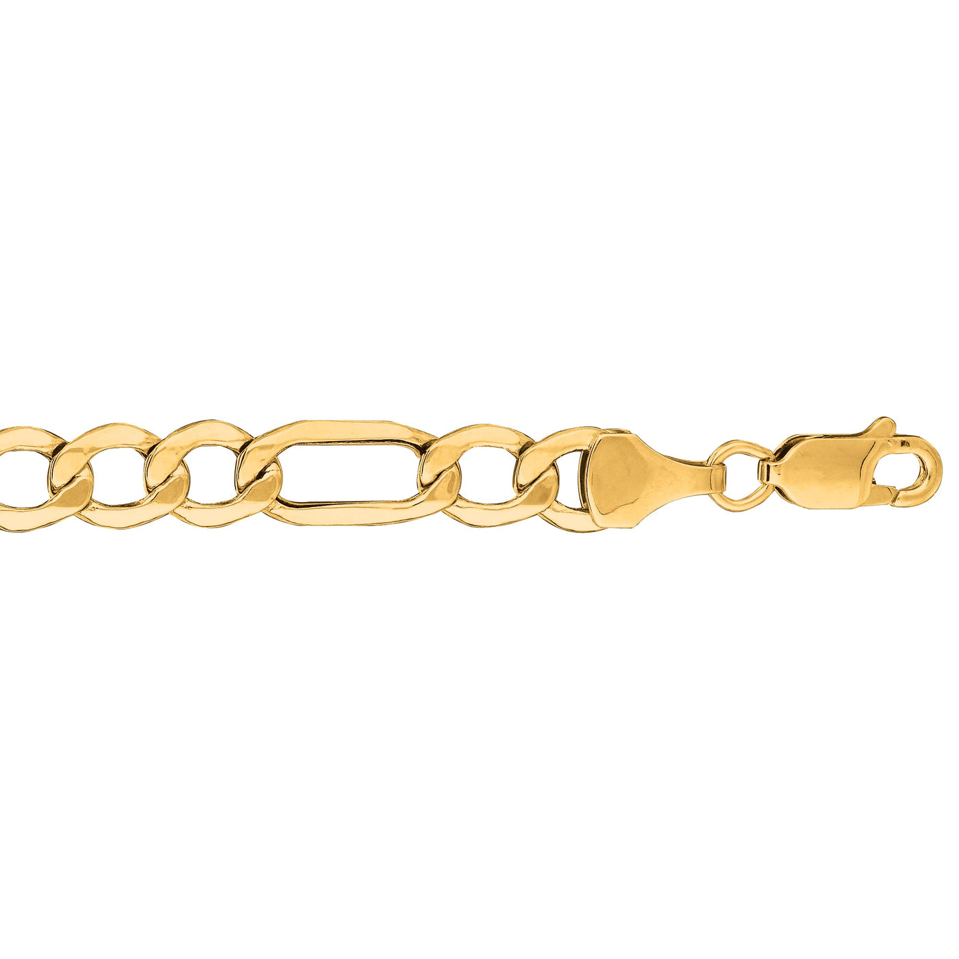 10K Gold 6.6mm Lite Figaro Chain