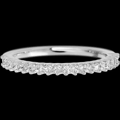 14K White Gold band with 21 Princess Lab Grown Diamond having TCW-.63