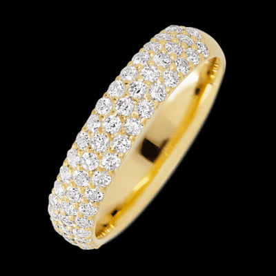 14K Yellow Gold band with 52 Round Lab Grown Diamond having TCW-.78
