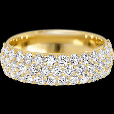 14K Yellow Gold band with 46 Round Lab Grown Diamond having TCW-1.38