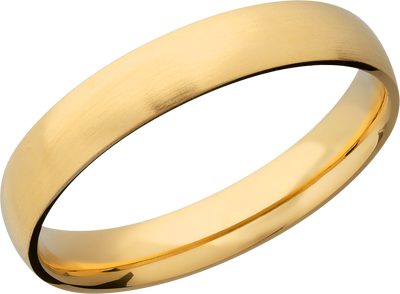 14K Yellow gold 4mm domed band