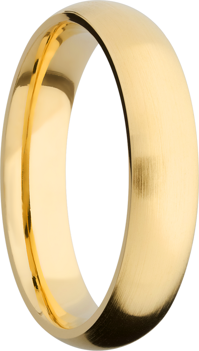 14K Yellow gold 5mm domed band