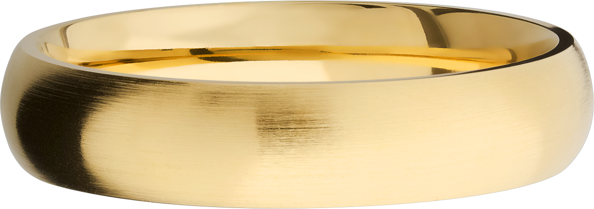 14K Yellow gold 5mm domed band