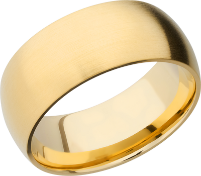 14K Yellow gold 9mm domed band