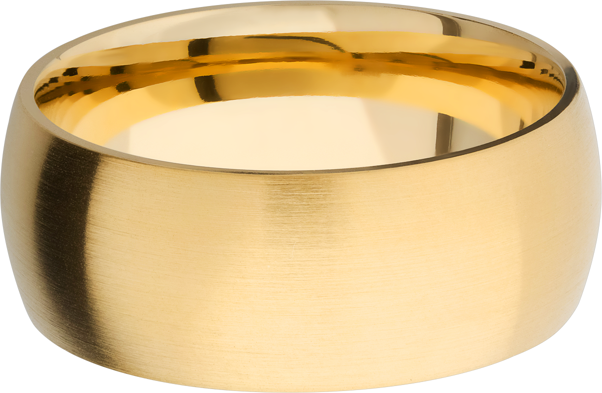 14K Yellow gold 9mm domed band