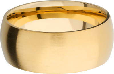 14K Yellow gold 9mm domed band