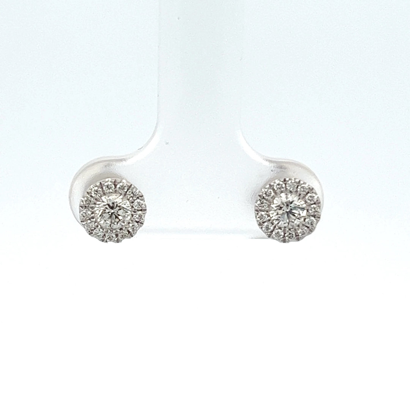 Diamond Halo Earrings