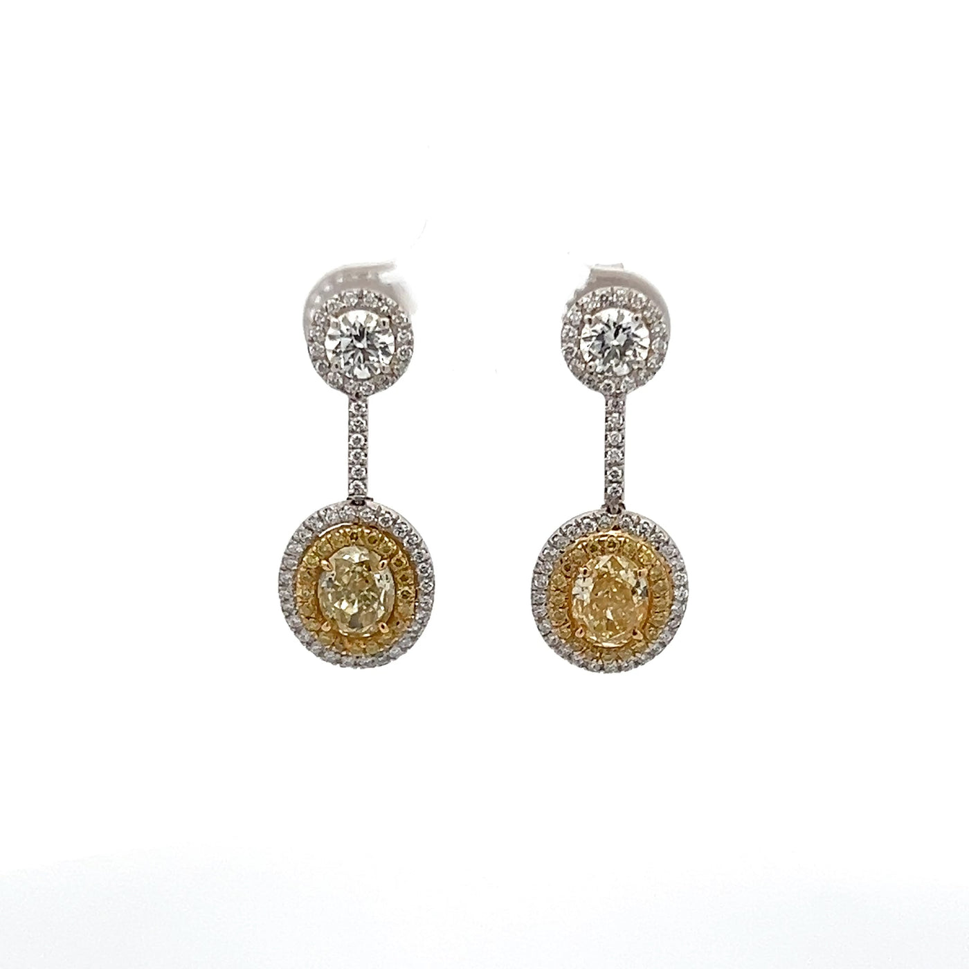 Yellow Diamond Earrings