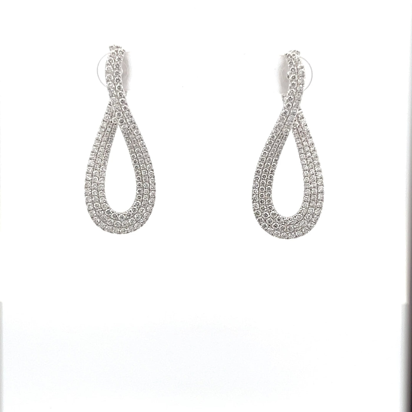 Diamond Twist Pave setting Earrings