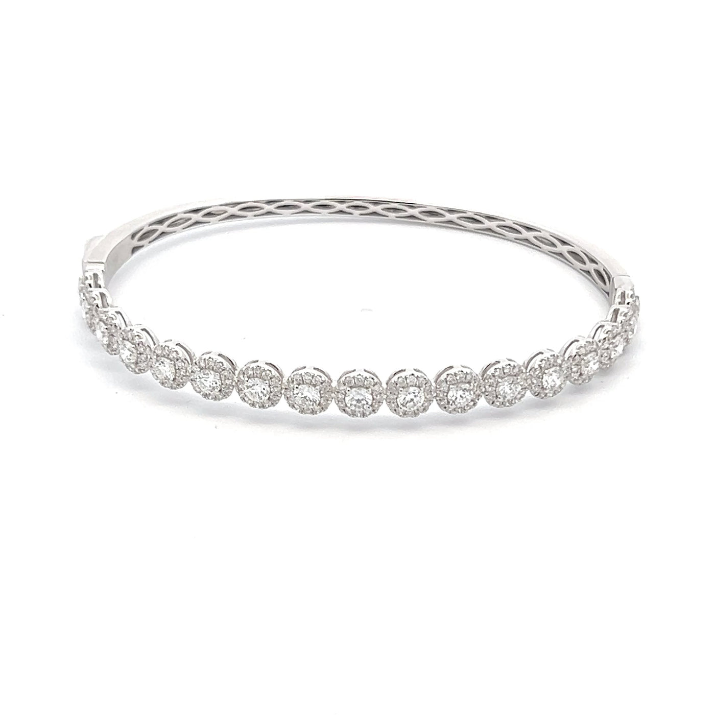 Diamond-Studded Bangle Bracelet