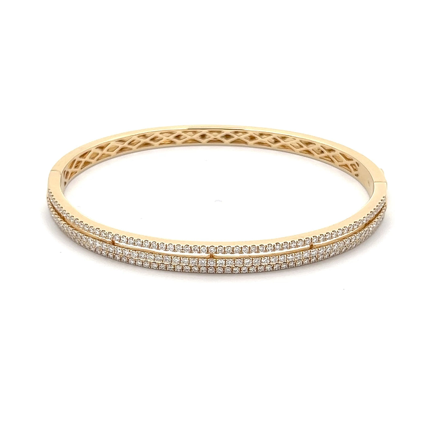 Elegant Gold and Diamond Bangle Bracelet