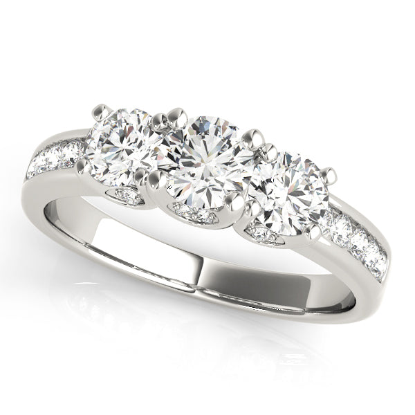 Three Stone Diamond Engagement Ring