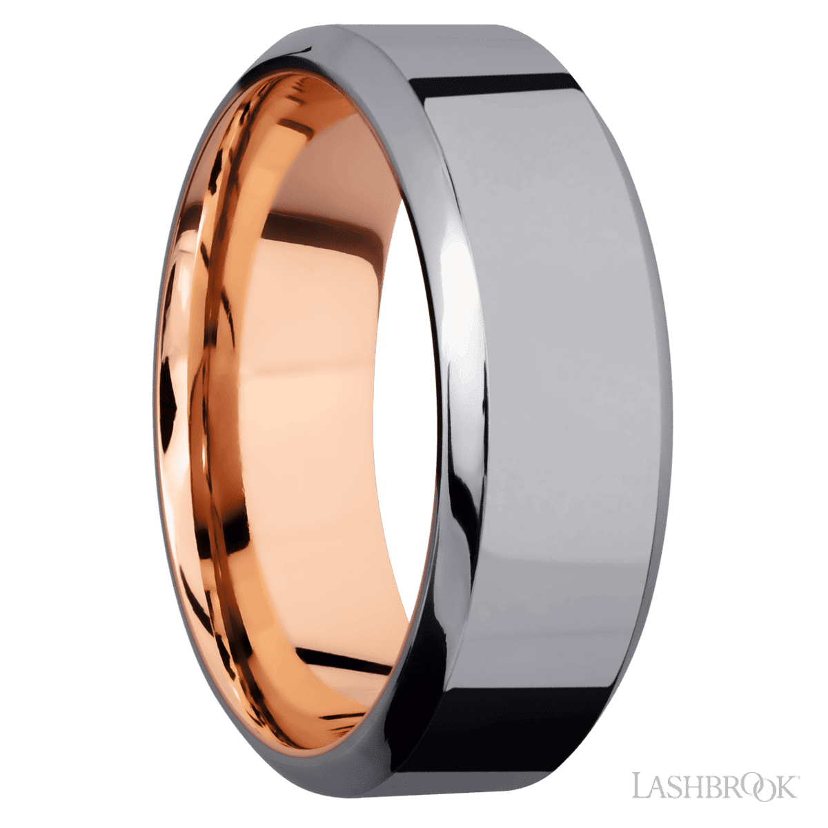 Tantalum with Polish , Polish Finish and 14K Rose Gold