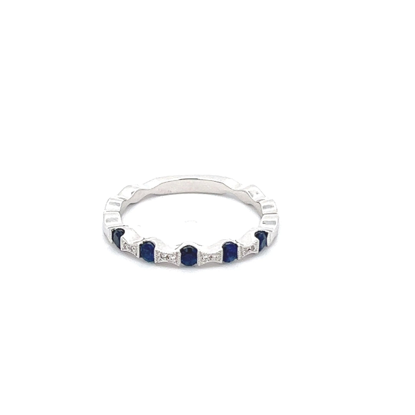 Diamond and Sapphire Stackable Ring