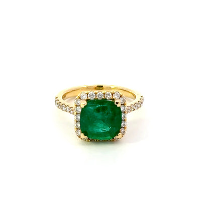 Emerald and Diamond Ring