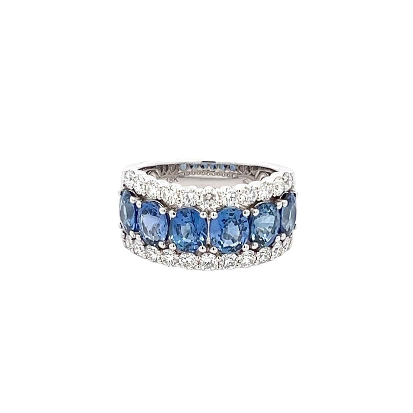 Royal Blue Sapphire and Diamond Ring