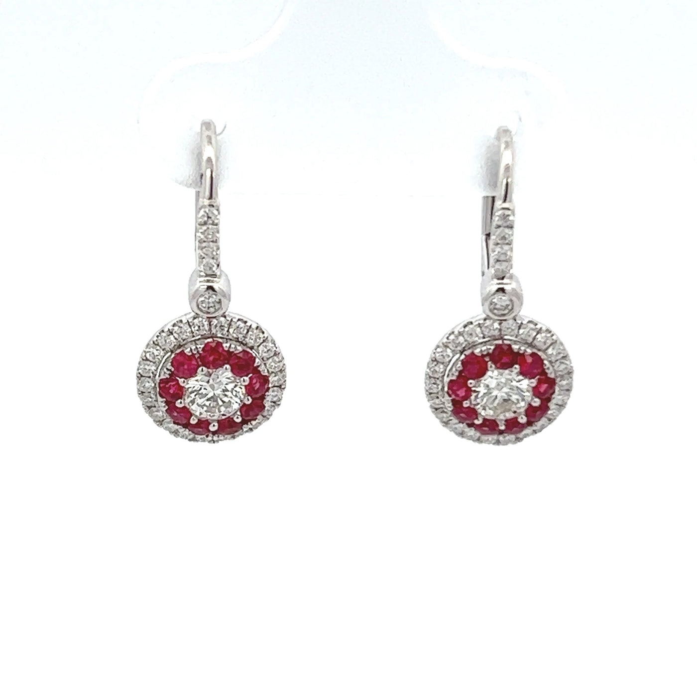 Diamond and Ruby Earrings