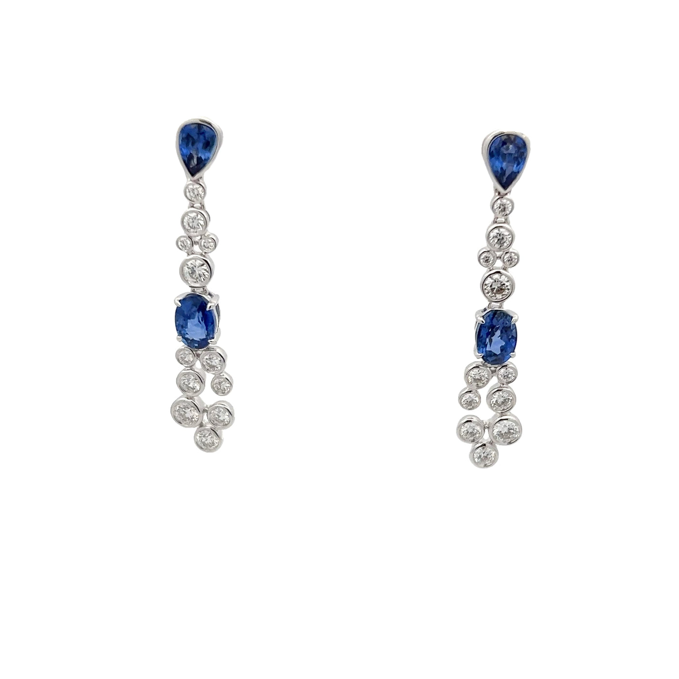 Sapphire and Diamond Earrings