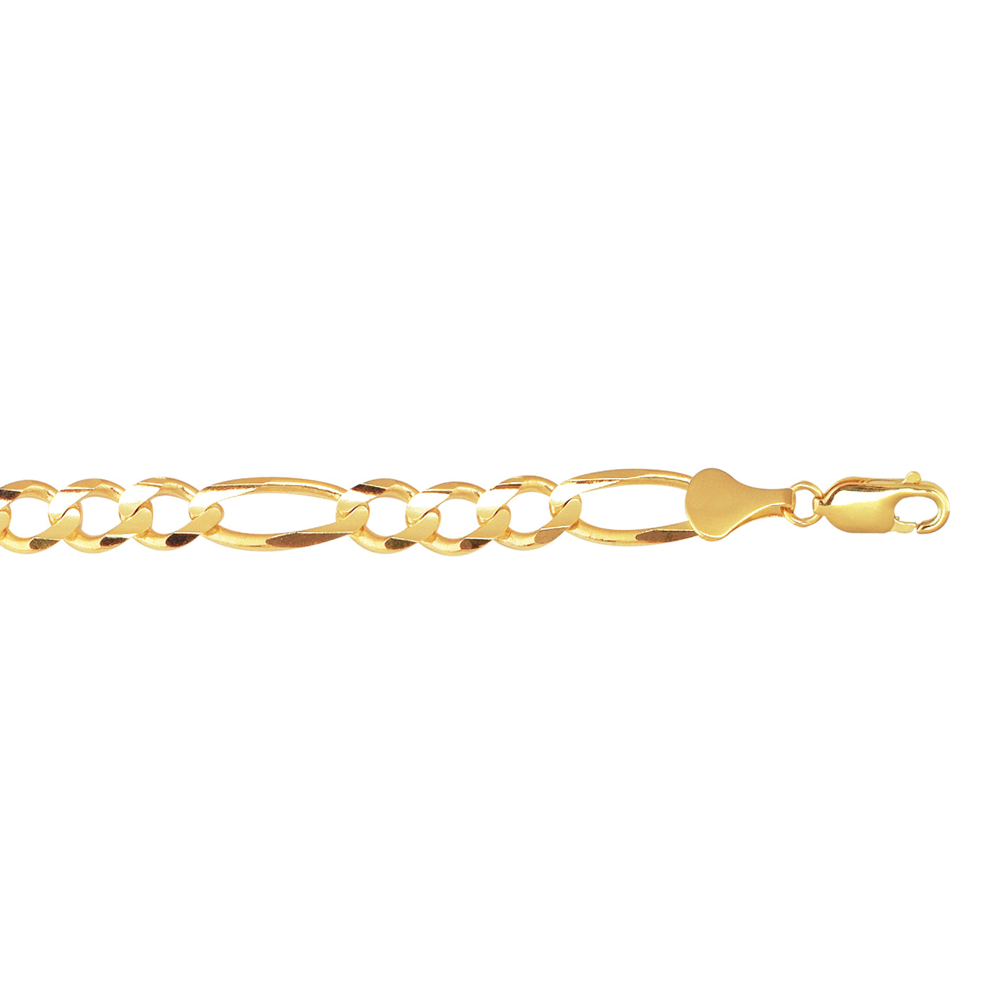 10K Gold 7.9mm Figaro Chain