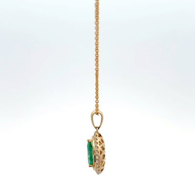 Emerald and Diamond Pendant