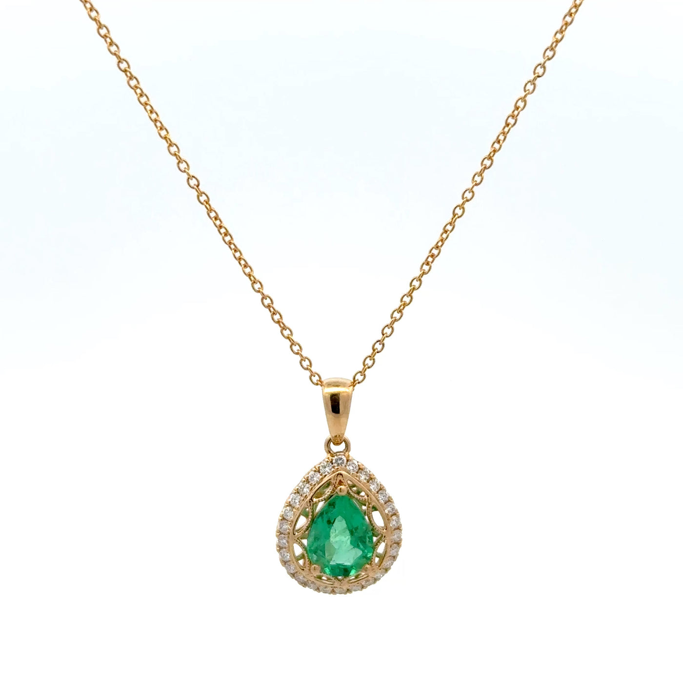 Emerald and Diamond Pendant