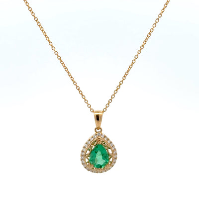 Emerald and Diamond Pendant
