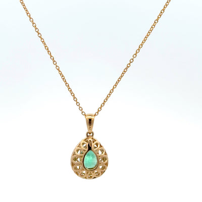 Emerald and Diamond Pendant