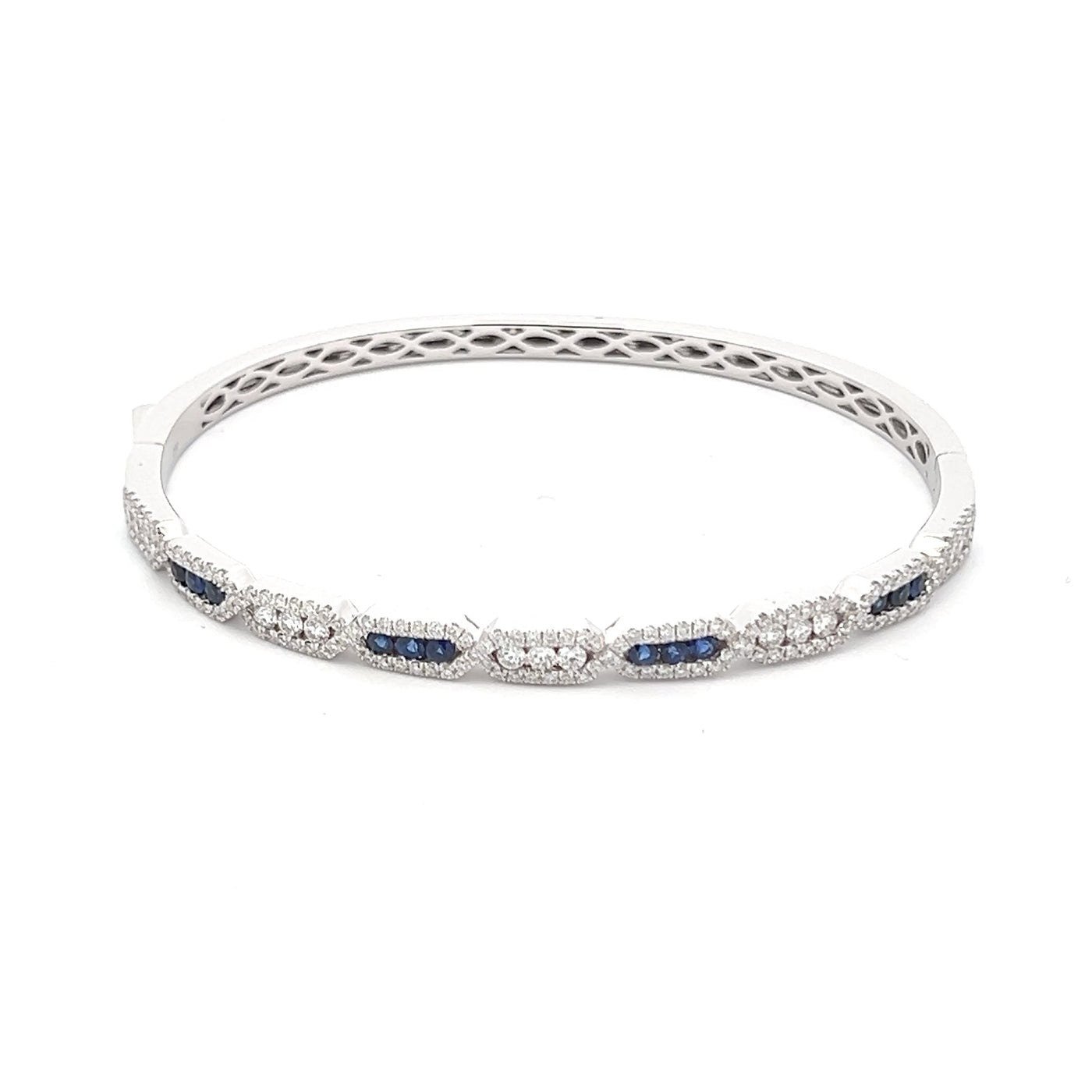 Diamond and Sapphire Bangle Bracelet