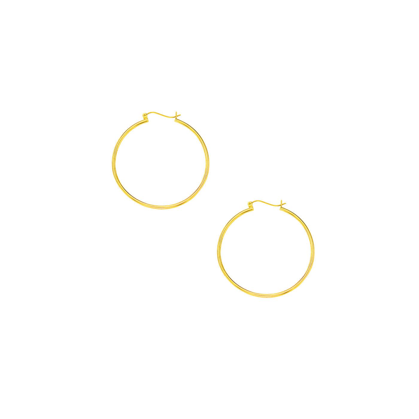 10K Gold 1.5x40mm Hoop Earring