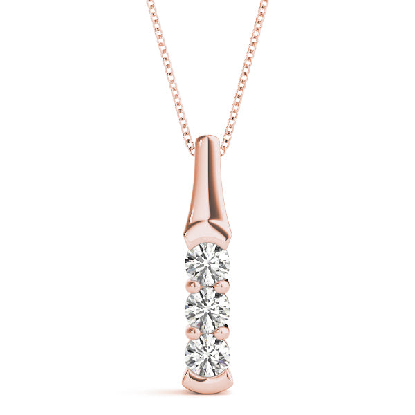 Three Stone Diamond Pendant