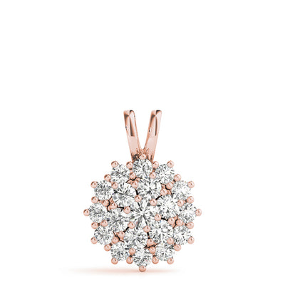 Rose Gold 1 CT Diamond Fashion Pendant Necklace