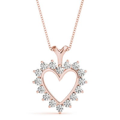 14K Rose Gold Diamond Fashion Pendant