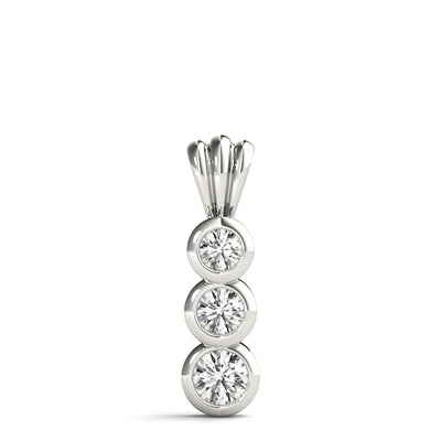 Three Stone Diamond Pendant