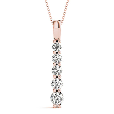 Rose Gold Diamond Pendant | 0.24 ctw Delicate Design