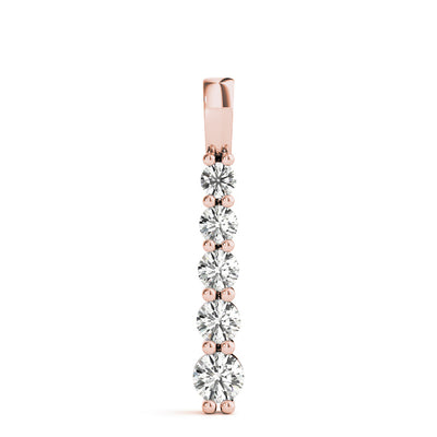Rose Gold Diamond Pendant | 0.24 ctw Delicate Design