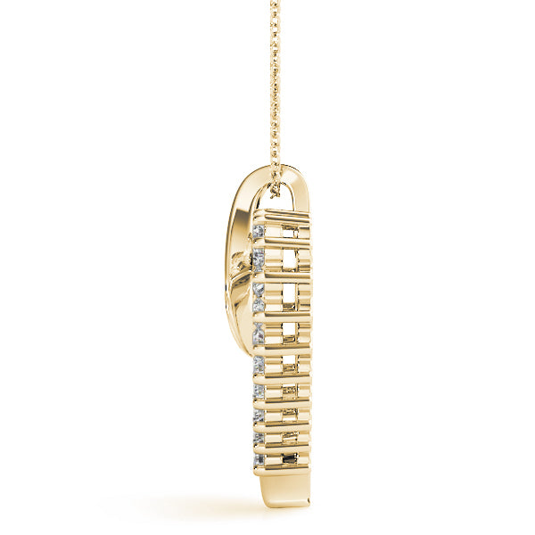 14K Yellow Gold Diamond Fashion Pendant
