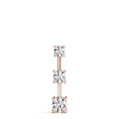 14K Rose Gold 1 CT Round Diamond Pendant