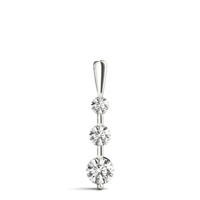 0.6 CTW Round Diamond Three-Stone Pendant