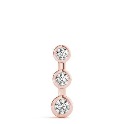 14K Rose Gold 0.35ctw Round Diamond Pendant