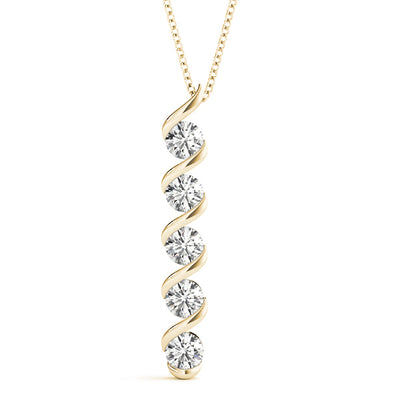 14K Yellow Gold 1 CT Diamond Fashion Pendant