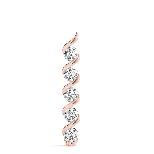 14K Rose Gold 1 CT Diamond Fashion Pendant