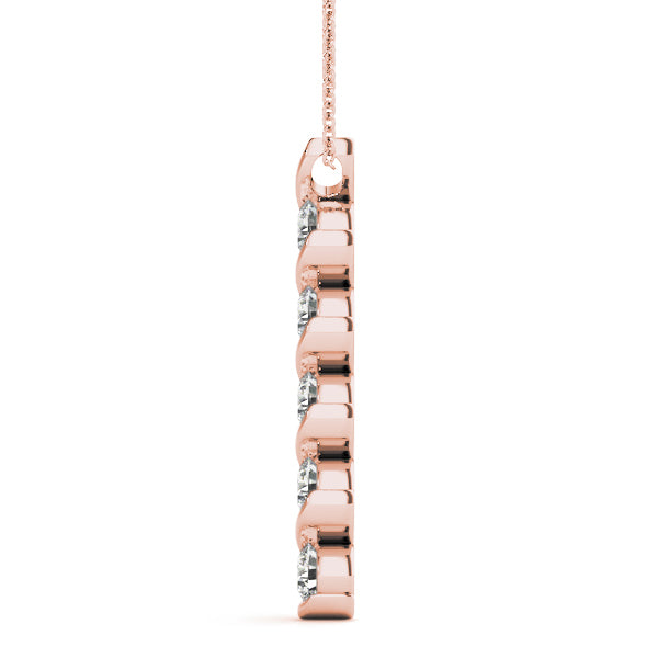 14K Rose Gold 1 CT Diamond Fashion Pendant